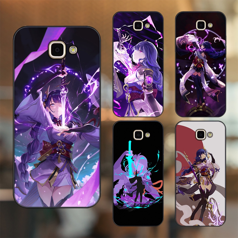 Ốp lưng Samsung A9 Pro viền đen in hình Raiden Shogun Genshin Impact