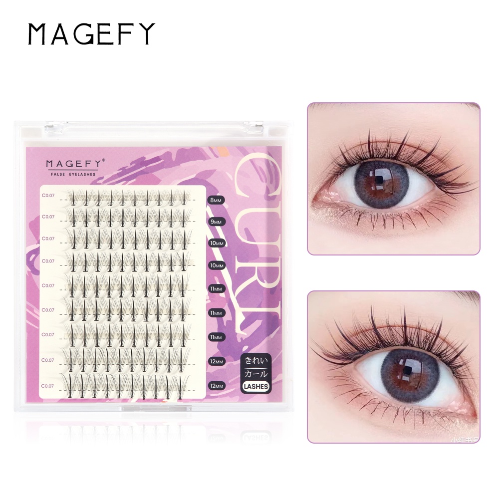 Lông mi giả MAGEFY MGY7285/ MGY7286 kiểu chữ A trọng lượng nhẹ tự nhiên 8-12mm