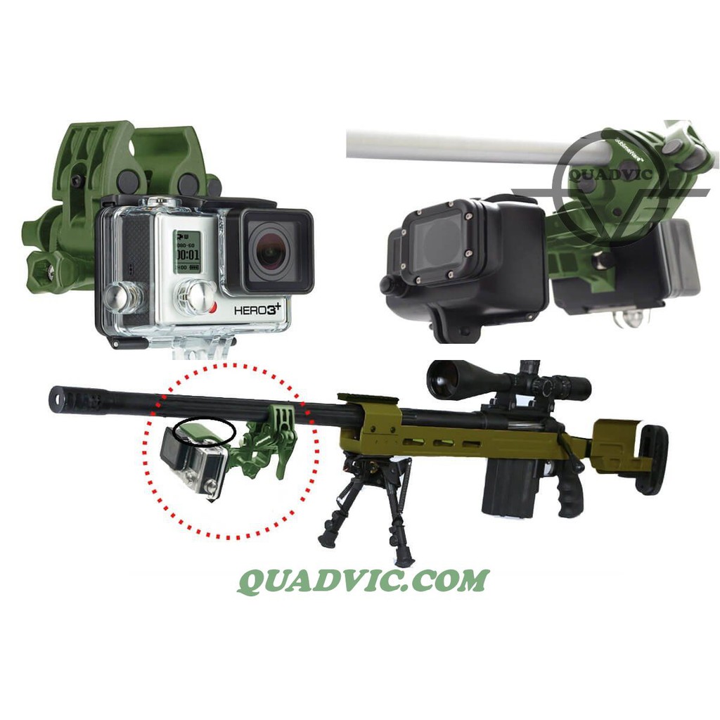 Khung kẹp điện thoại/ máy quay phim Gopro  8 7/ Osmo Action lên ghi đông xe đạp/ cần câu N00226 Quadvic.com | BigBuy360 - bigbuy360.vn