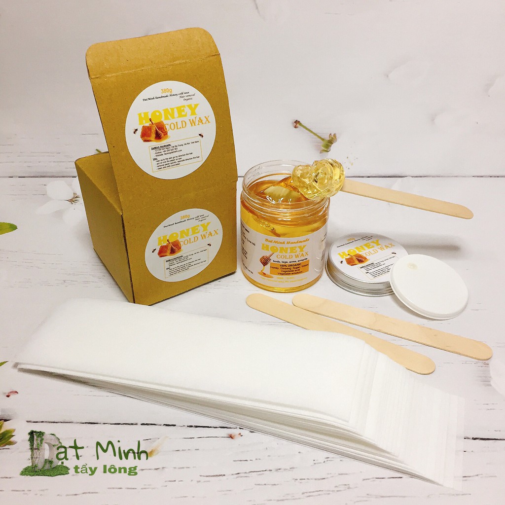 Sáp gel wax tẩy lông mật ong, DatMinh handmade honey cold wax, tẩy lông tận gốc không đau rát. | BigBuy360 - bigbuy360.vn