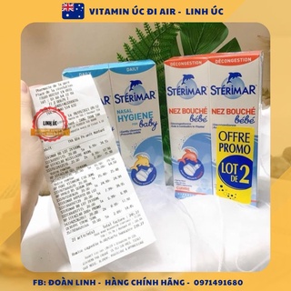 Xịt muối biển Sterimar cá heo 100ml, Xịt mũi cá heo màu cam và vàng cho trẻ sơ sinh Sterimar, Hàng chuẩn Pháp, Date Xa