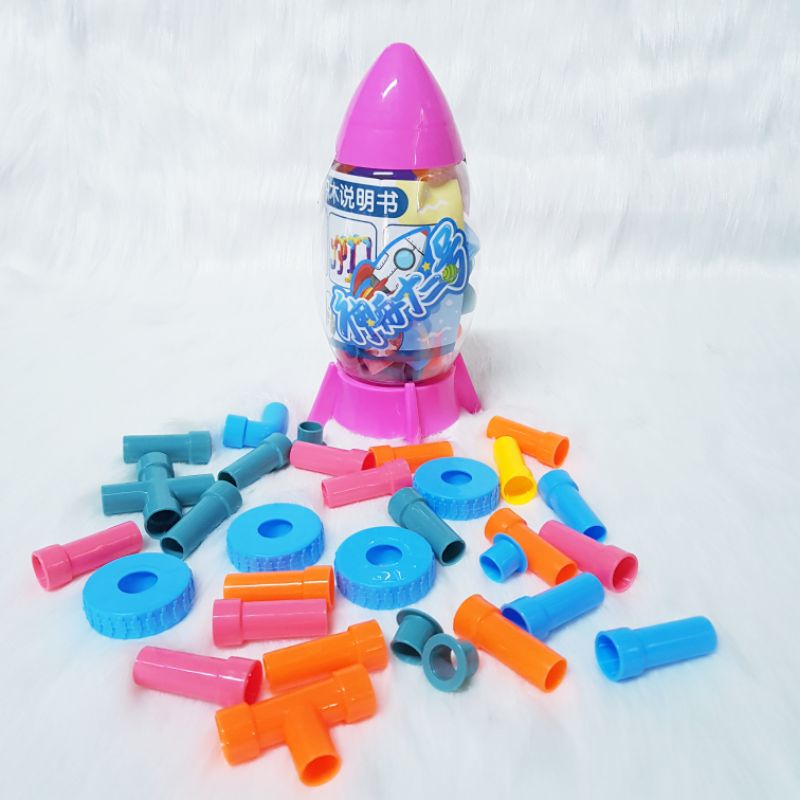 Đồ chơi tên lửa lắp ráp nhiều chi tiết 2025