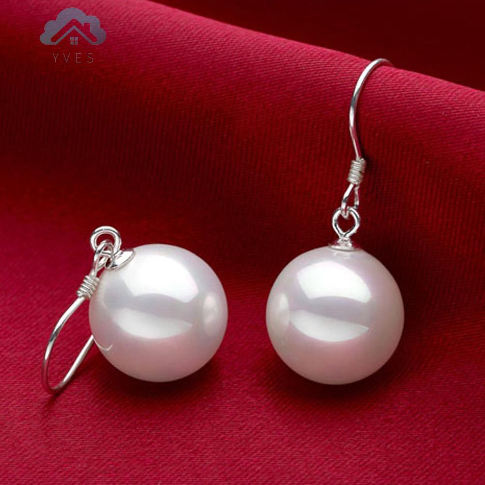 Hoa tai nữ trang dáng dài đính ngọc trai xinh xắn