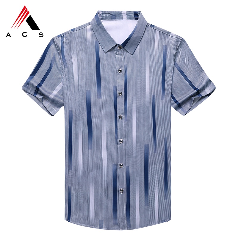 Áo Sơ Mi Ngắn Tay In Họa Tiết Thời Trang Công Sở Dành Cho Nam