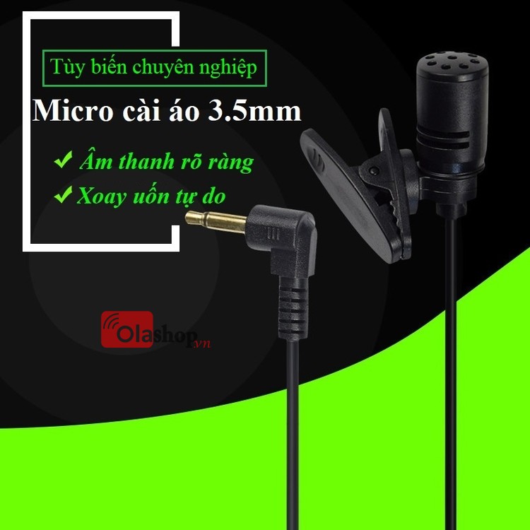 Micro rời cài áo cho máy trợ giảng 3.5mm