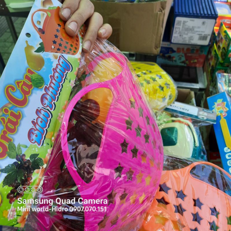 Giỏ trái cây mini đồ chơi đầu hàng bé gái hàng Việt Nam nhựa đẹp