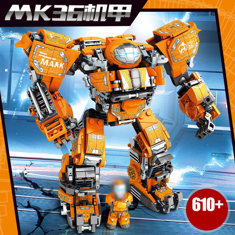 Đồ chơi lắp ráp Hulkbuster MK36 - LY67019 Xếp hình Siêu anh hùng marvel người máy Ironman - Xếp hình thông minh