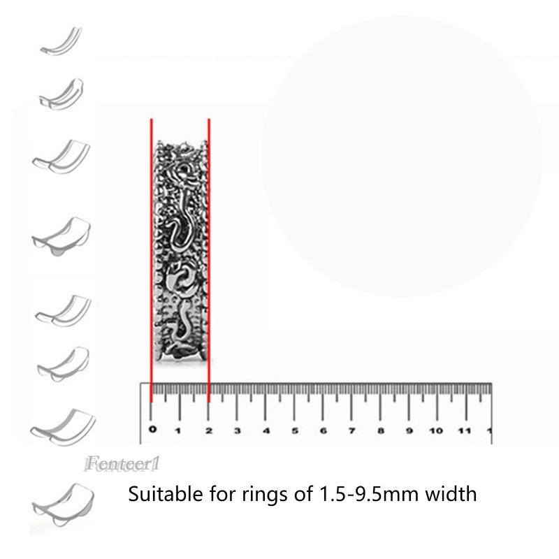 [Fenteer1] Set 8 Vòng Silicon Điều Chỉnh Kích Cỡ Nhẫn Nhựa Resin Cho Vòng Nhẫn Nữ 3.1-4mm