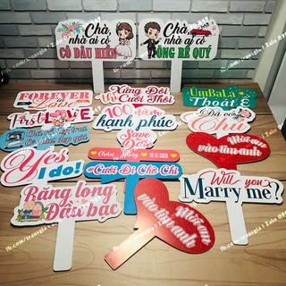 Set 10 cây hashtag cầm tay Đám Cưới, Sinh Nhật, Sự Kiện