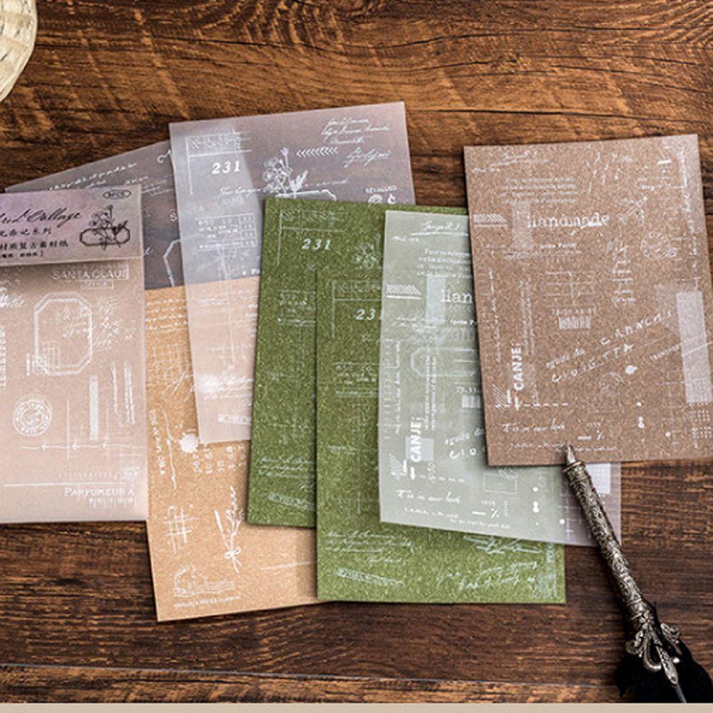 AUGUSTINA Giấy Note Thủ Công DIY Phong Cách Retro Đa Ứng Dụng