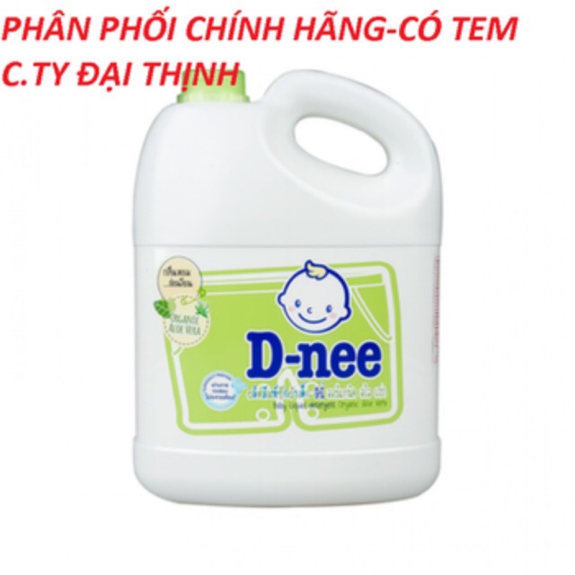 [ĐẠI THỊNH] NƯỚC GIẶT XẢ HỮU CƠ 2 IN 1 DNEE THÁI LAN 3000ml MÀU XANH LÁ