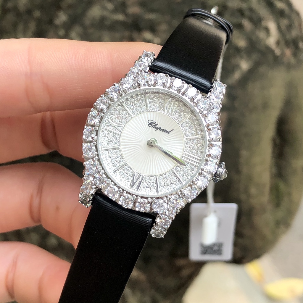 Đồng Hồ Nữ CHOPARD Đính Đá Sang Chảnh, Máy Pin Nhật size 32mm Chống Nước 5ATM