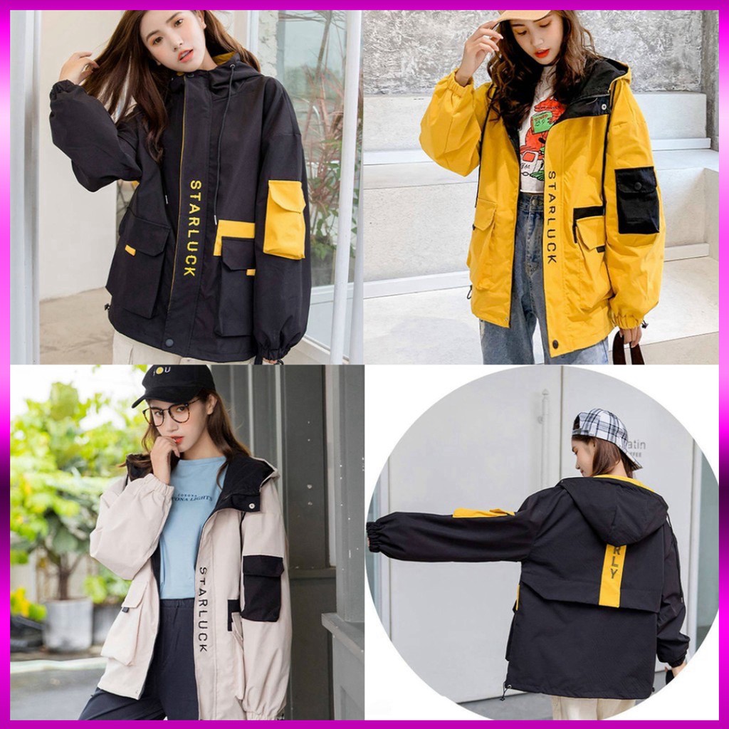 ( HÌNH THẬT ) ÁO KHOÁC KAKI HỘP HÀN QUỐC  IN CHỮ STAR LUCK | BigBuy360 - bigbuy360.vn