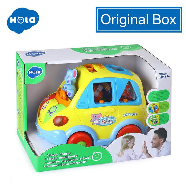 Đồ chơi xe bus thông minh thả khối Hola No. 896