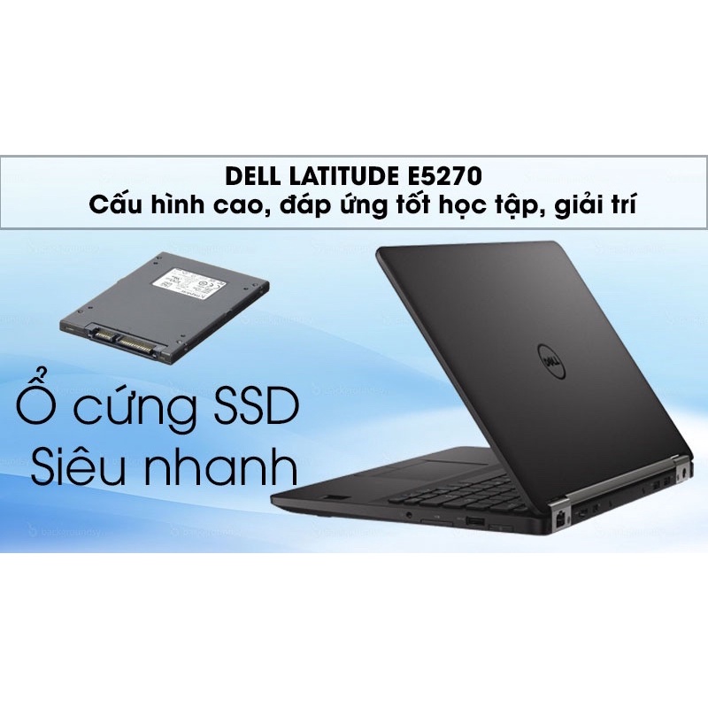 Laptop Xách Tay Cũ Laptop Dell Latitude E5270 Core I5 - Tặng Balo &amp; Chuột - Likenew 97-98%