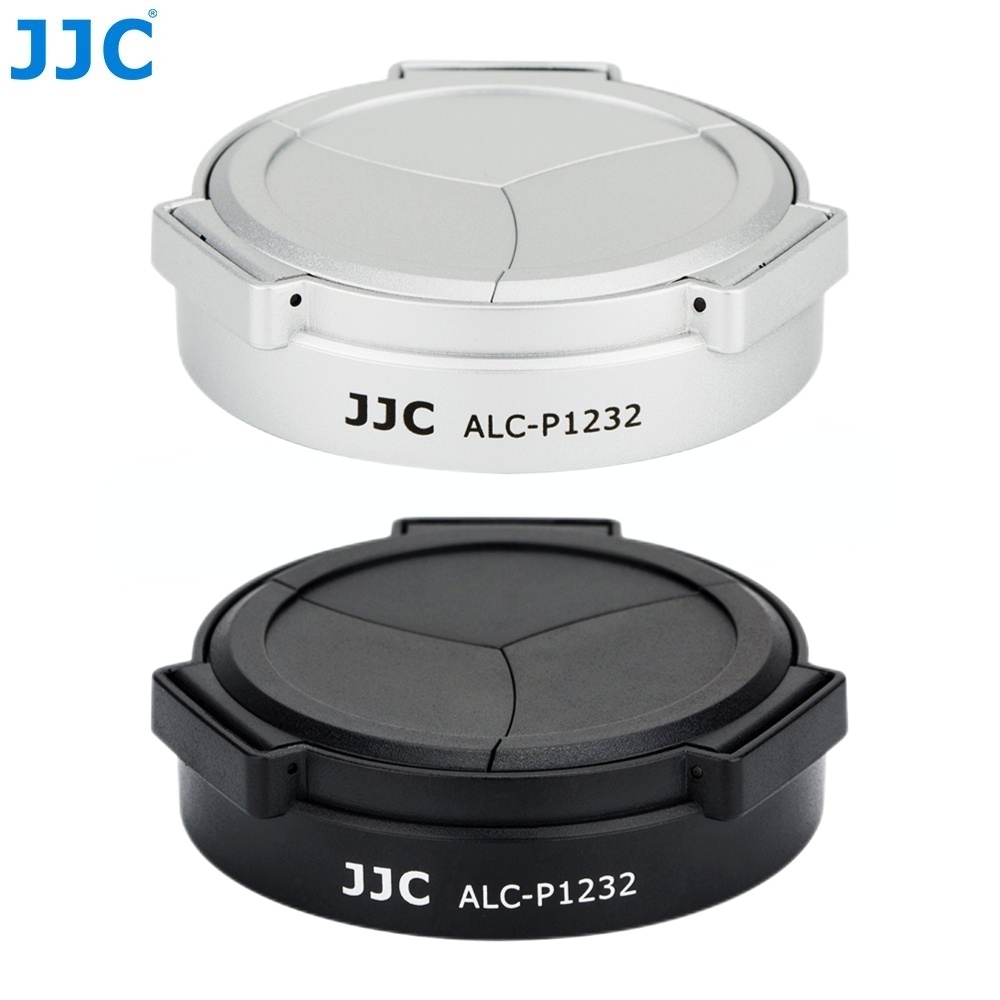 Nắp đậy kiêm loa che nắng ống kính JJC tự động 2 trong 1 dành cho Panasonic Lumix G Vario HD 12-32mm F3.5-5.6 Mega OIS