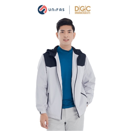 Áo khoác gió nam 2 lớp phối màu có mũ thiết kế lót lưới thoáng khí DGCs - WAJKBA10M