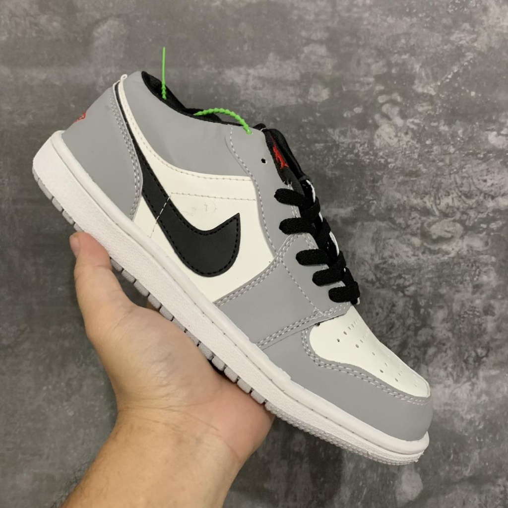 Giày sneaker JORDAN 1 CỔ THẤP  MÀU XÁM ⚡️𝐅𝐑𝐄𝐄 𝐒𝐇𝐈𝐏⚡️ Giày thể thao jodan jd1 low hot hit nam nữ 2021