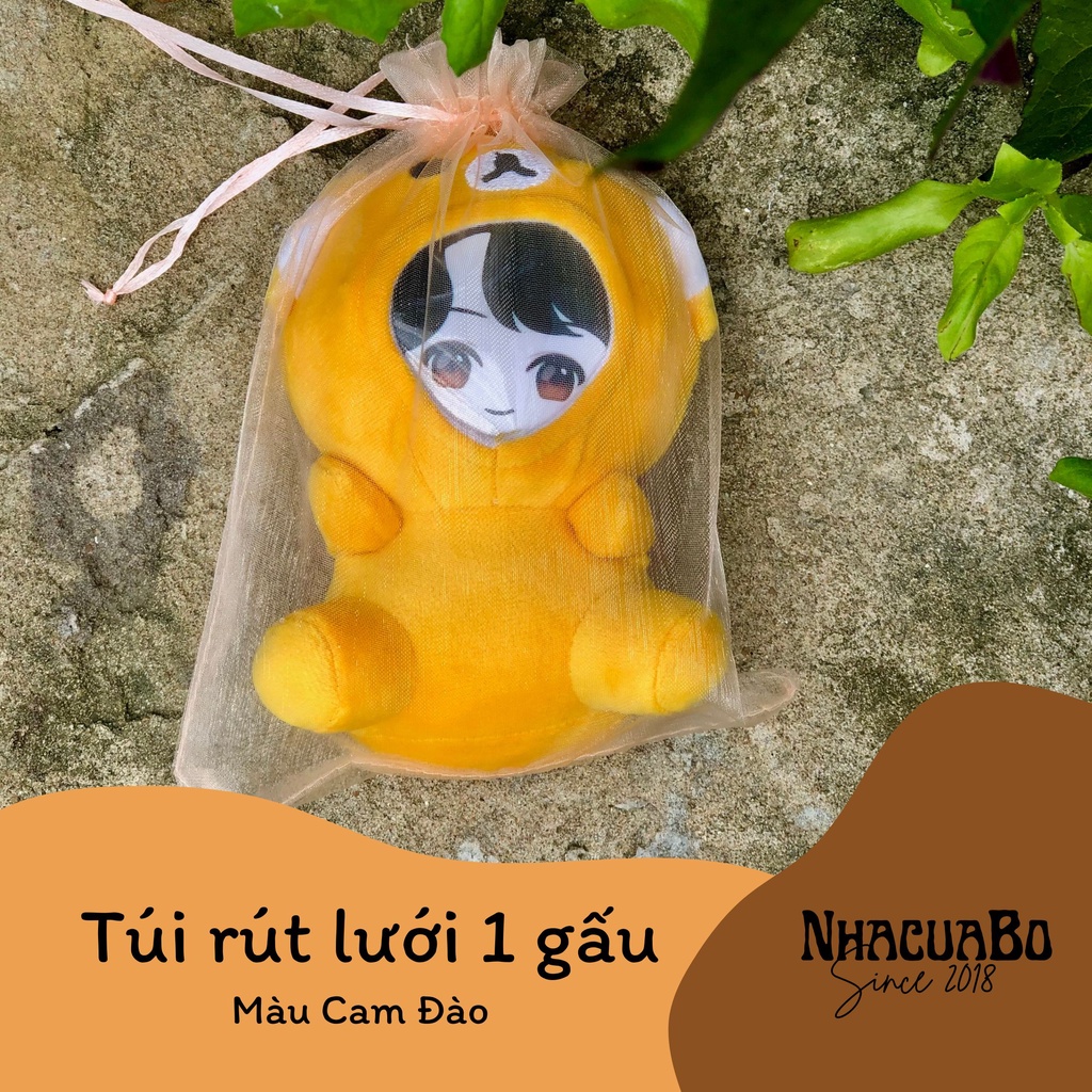 Túi Rút Lưới Màu Cam Đào Đựng Quà Tặng [NhacuaBo_since2018]
