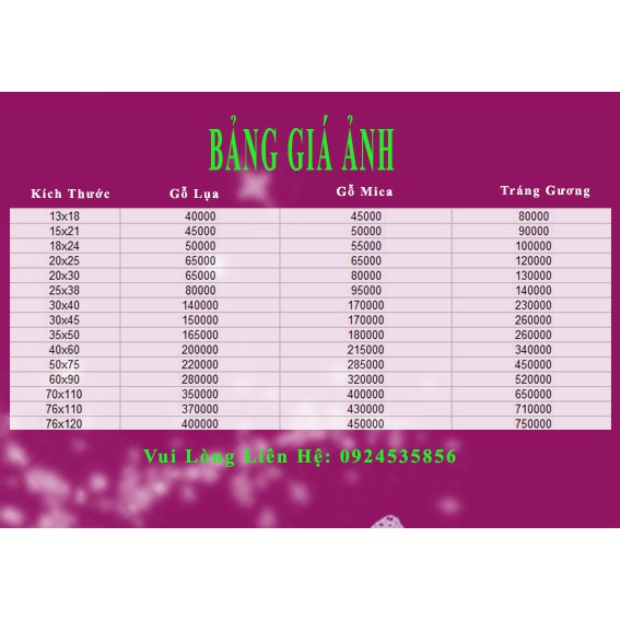 Ảnh gỗ ép mica 40x60