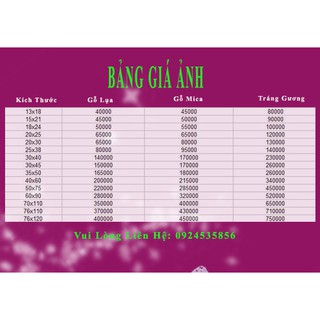 Ảnh gỗ ép mica 40x60