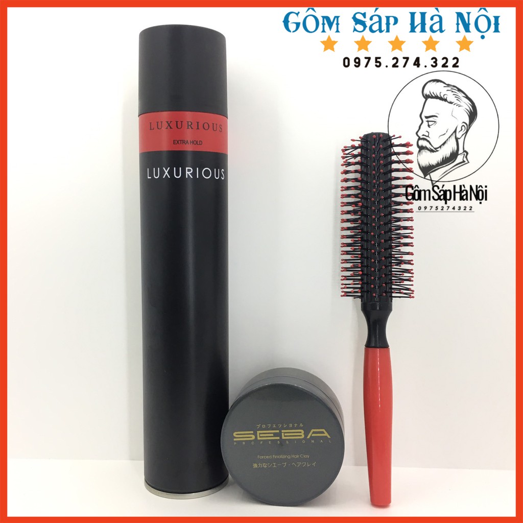 COMBO Gôm Xịt Tóc LUXURIOUS 400ML CHUẨN LOẠI 1 + SÁP SEBA TĂNG LƯỢC