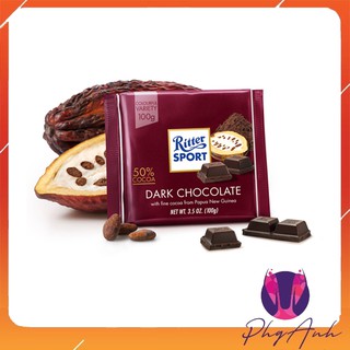 Socola Ritter Sport Đen 50% Cacao
