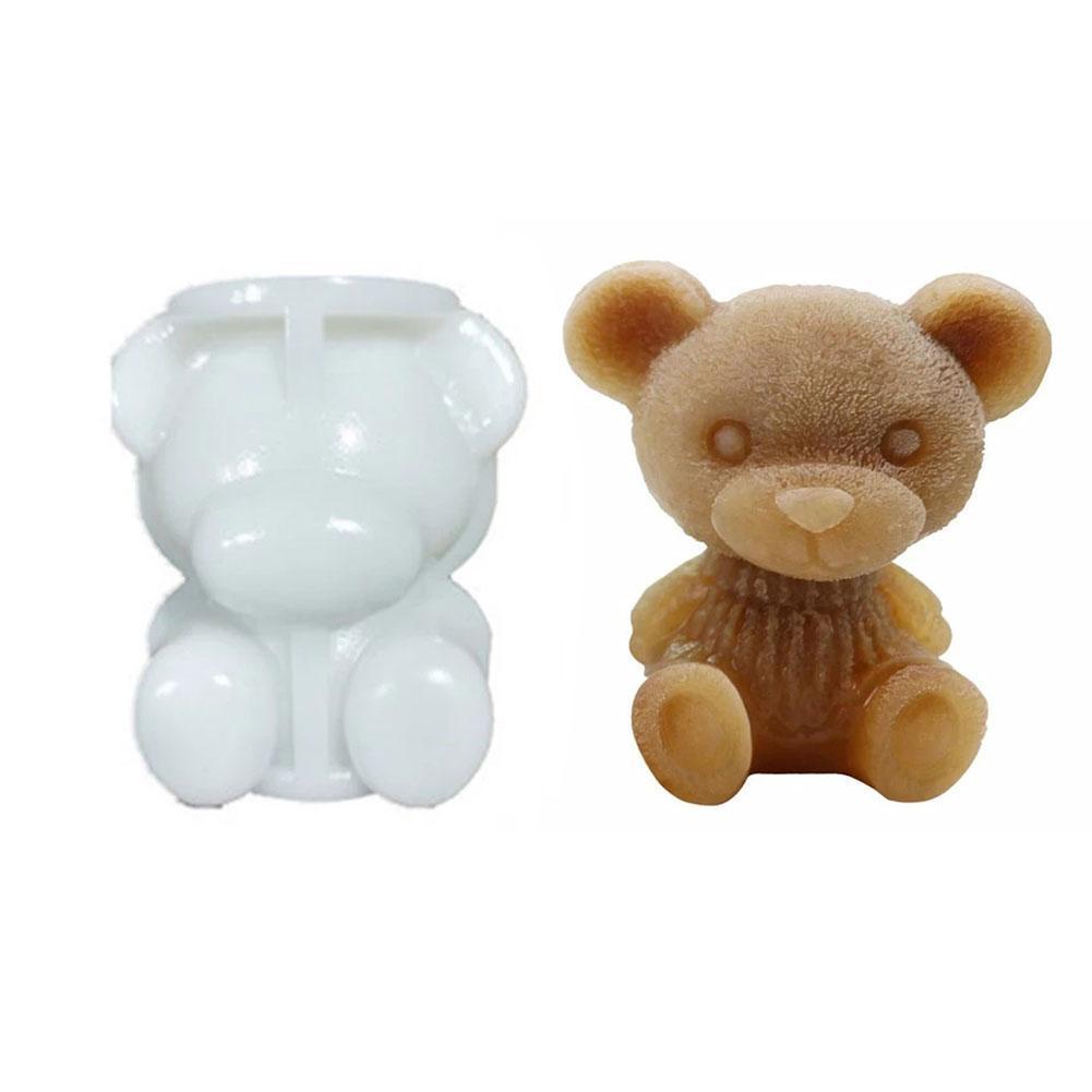 Khuôn silicon làm đá/ cà phê/ trà hình gấu 3D 2021 Y8Z6