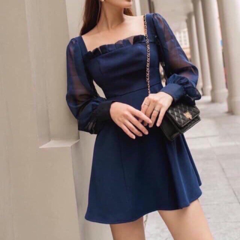 ❤️ĐẦM CỔ U TAY VOAN XOÈ CỰC SANG❤️