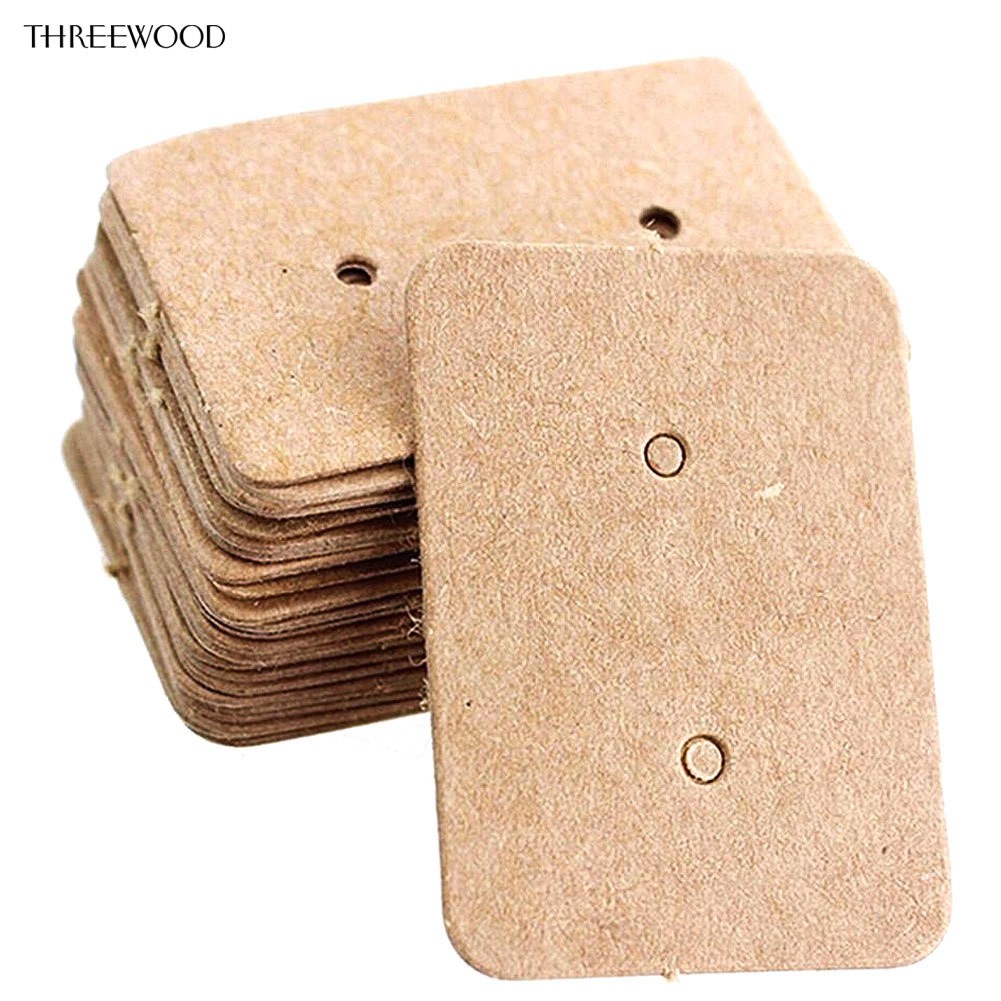 Kraft Paper Earring Holder Display Card tag Cardboard