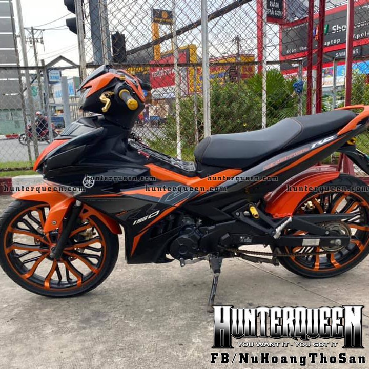 Tem rời dán xe Exciter 150 đen cam. RC 2019 cam đen