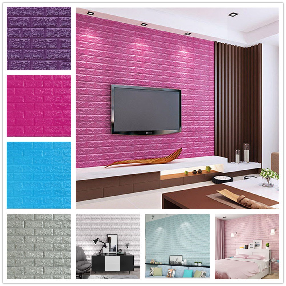 Miếng Dán Tường Giả Gạch 3D 70 * 15cm