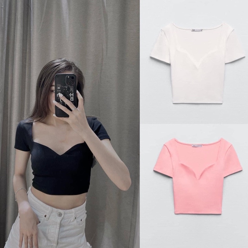Áo crop top Zara auth có sẵn