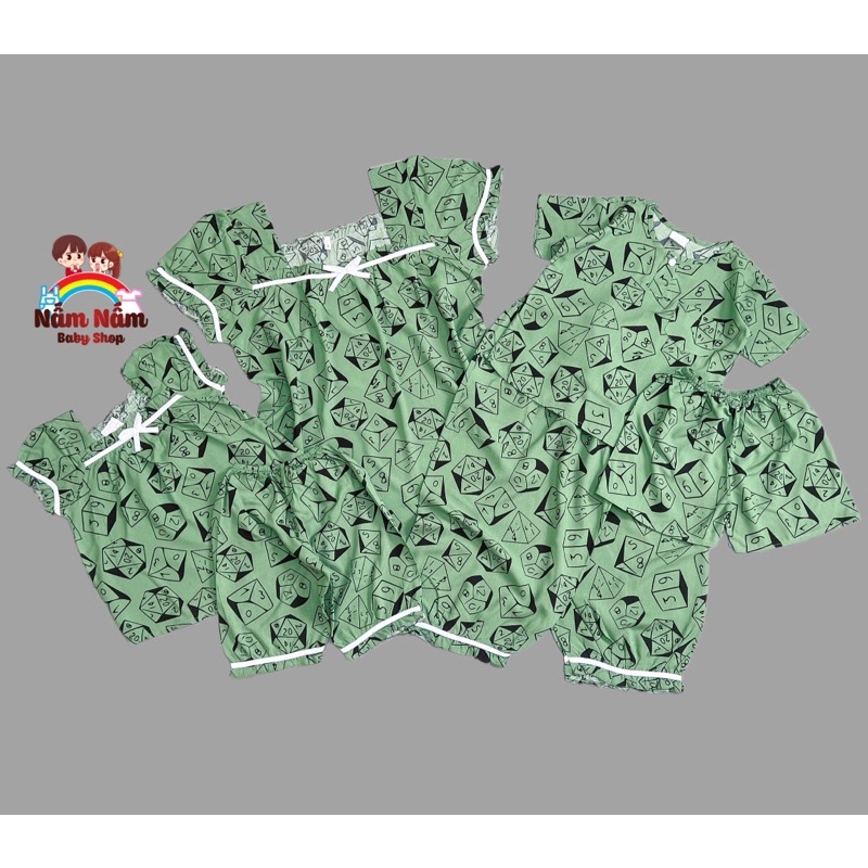 Bộ quần lửng mẹ, bé gái, bé trai nhiều màu vải lanh/tole 2 da-Bảo Sam