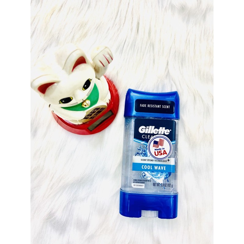 Lăn khử mùi dạng gel Gillette Clear Gel Cool Wave  Mỹ 107g