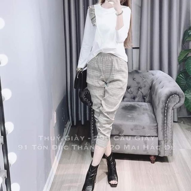 Bộ áo cotton quần thô đũi