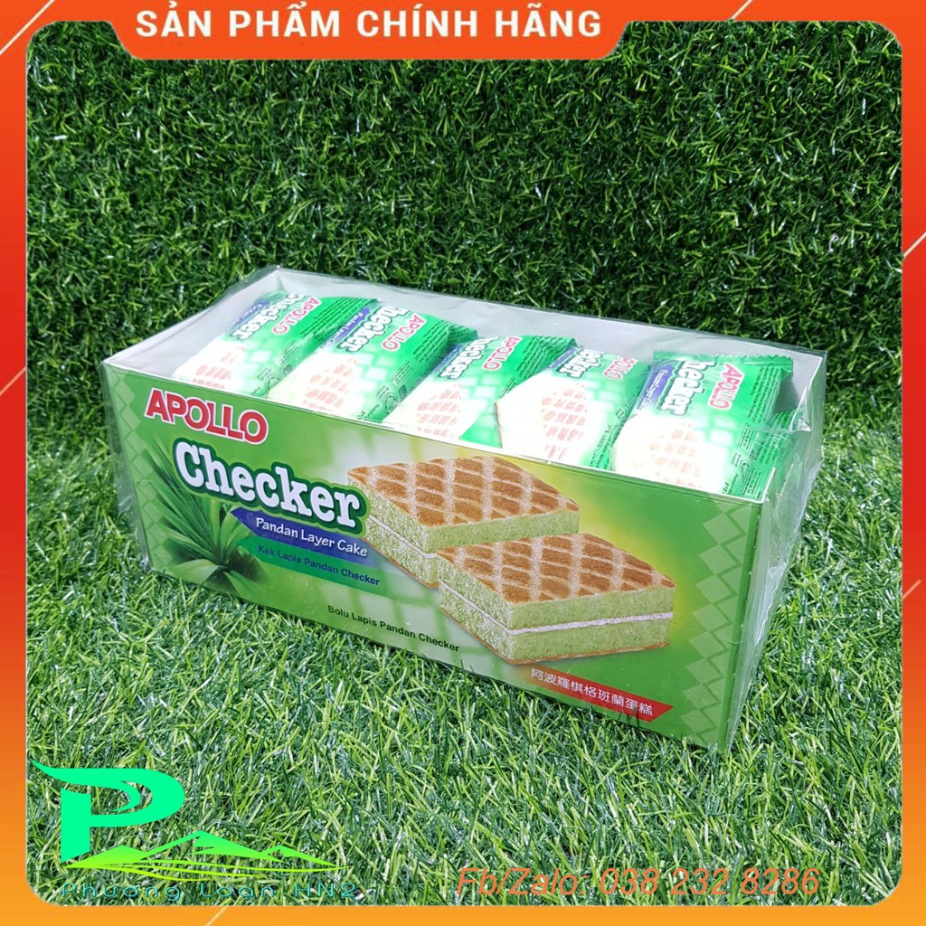 Bánh bông lan giòn Apollo Checker nhập khẩu CHÍNH HÃNG - hộp 360g