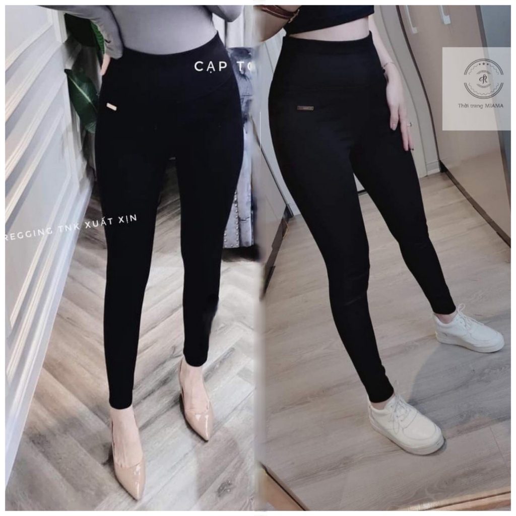 ❀Quần legging cạp cao nữ gen bụng dáng dài vải umi mềm mịn dày dặn co giãn có túi tregging lưng xuất hàn cấp