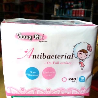 băng vệ sinh ban ngày UUcare dòng Young Girl kháng khuẩn 24cm/16miếng
