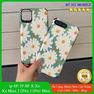Ốp Lưng iPhone Nhám Hoa Cúc Xanh 6.6plus.6s.6s plus.7.7plus.8.8plus.x.xs.xs max.11.11 pro.11 promax
