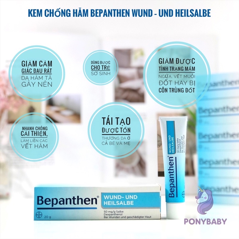 Kem chống hăm cho bé Bepanthen  hàng nội địa Đức chăm sóc và bảo vệ làn da bé - Ponybaby Store