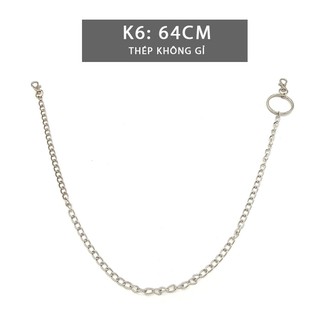 Dây chain quần khuyên tròn 64cm thép titan không gỉ
