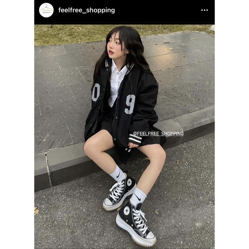 Áo Bomber Bóng Chày Ulzzang Unisex H090 Hàn Quốc 2022 (Ảnh Thật + Kèm Clip Cận Chất)