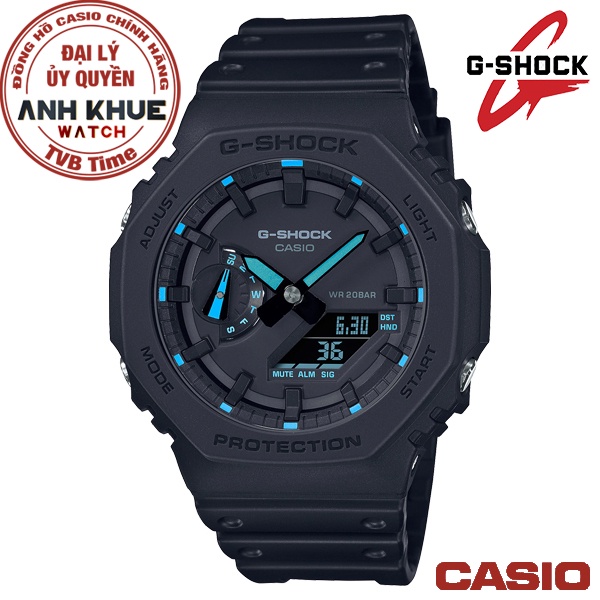 Đồng hồ nam dây nhựa Casio G-Shock chính hãng Anh Khuê GA-2100-1A2DR (45mm)
