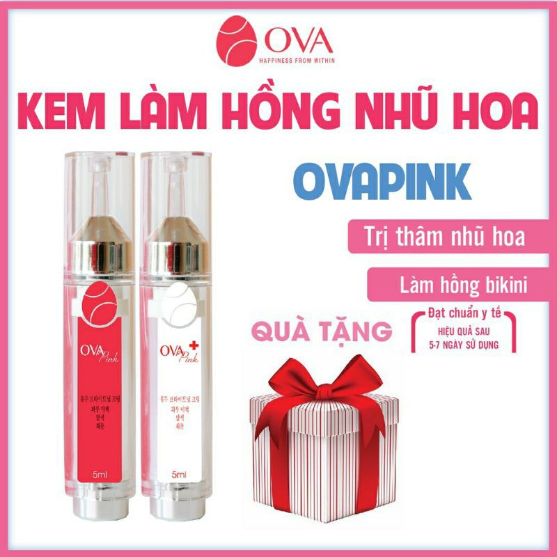 Hồng nhũ hoa OVAPINK, hết thâm, làm hồng ti, an toàn hiệu quả nhanh trong 7 ngày, 10ml