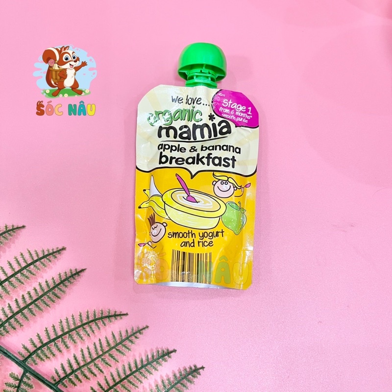 Sữa Chua Hy Lạp Mix Gạo Non Mamia Làm Bữa Sáng, Sữa Chua Organic Cho Bé Từ 6m