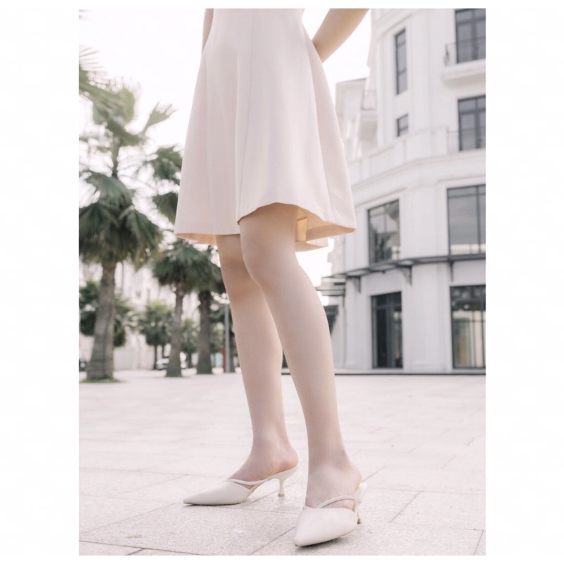Sục Nữ💖FREESHIP💖Sục Nữ Cao Gót guốc nữ cao gót dép cao gót cao7cm da mềm Hàng Chuẩn Size Đế Vững Màu Đen Cực Sang