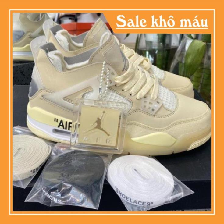 Giày Sneaker Jordan 4 Off White Full Box Full Phụ Kiện Freeship