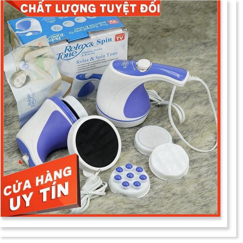 Máy mát xa cầm tay - Máy massage trị liệu đau nhức toàn thân 5 đầu Relax and t