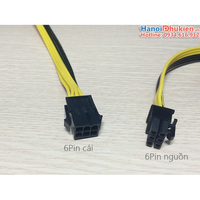 Cáp chia nguồn VGA 6pin 1 ra 2 chất lượng tốt